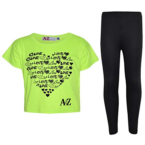 Crop top Love legging fille tenue confortable