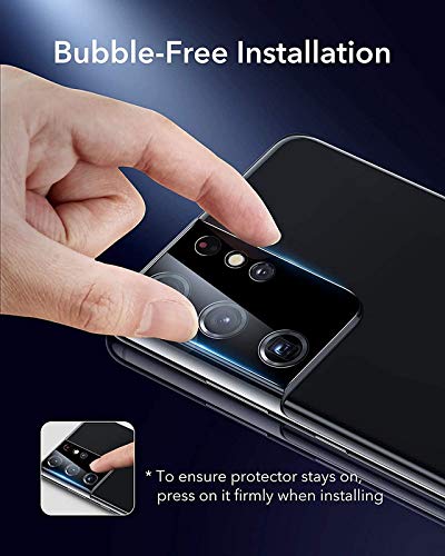 Image of Black Camera Lens Tempered Glass Compatible with Oppo F17 Pro [Anti-Scratch Bubble-Free 9H Hardness Full Camera Lens Protector Tempered Glass-Black