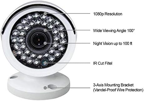 Miniatura 2 de Paquete de 1 cámara analógica HD 1080p con cable (sólo cámara, compatible con DVR Night Owl)