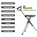 STEP2GOLD Ta-Da Chair Series 2- Portable Walking Stick, Cane with Seat, Foldable Chair, Hiking Stick, for Camping, Hiking, Lightweight Aluminum, Easy Carry, Anti-Slip (34.2