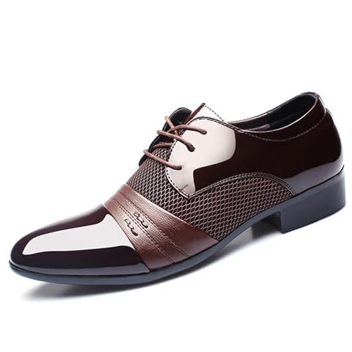 Dress Shoes for Men Men's Low Top Leather Shoes Classic Solid Color Lace-Up Footwear for Men