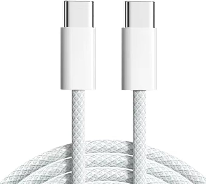 Image of Tufento 60W Type C to Type C Fast Charging Data Cable (1m, White) | High-Speed C to C Tough TPE Cord Compatible with iPhone 15 /16 / 17 Series, Samsung Galaxy S /A /M /Z, MacBooks & Pixel