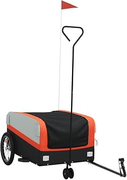 vidaXL Bike Cargo Trailer Bike Cart Bicycle Cargo Trailer Bike Wagon Iron