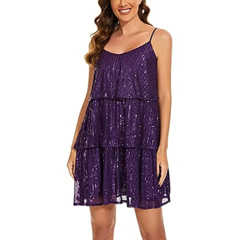 FeMereina Women's Sequin Mini Dress Cover