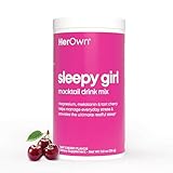 Her Own Sleepy Girl Magnesium Drink Mix, Sleep Support Powder, with Magnesium, Melatonin and Tart Cherry, Rest Supplement, Mocktail Drink Mix, Vegan, Gluten Free, Tart Cherry Flavor, 60 Servings