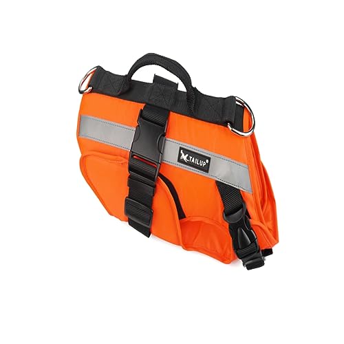 Levemolo Dog Pet Puppy Outdoor Swimwear s Orange Sturdy Material Bright Color Attracts Attention