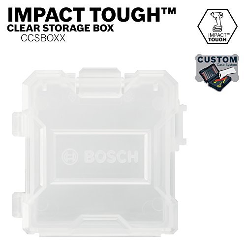Image of BOSCH CCSBOXX 3 In. Clear Storage Box with Latch for Custom Case System for Storing Bits, Screws, Bolts and More