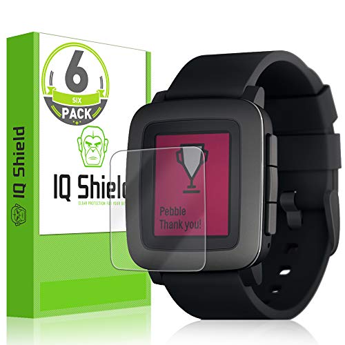 IQ Shield Screen Protector Compatible with Pebble Time (6-Pack) LiquidSkin Anti-Bubble Clear Film