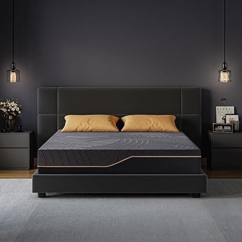 Dyonery King Firm Mattress 14 Inch, Copper AeroFusion Memory Foam Mattress in a Box, Cooling Knit Fabric Cover, CertiPUR-US Certified, Pressure Relief, Made in USA, 76”x80”x14”, Black Cover