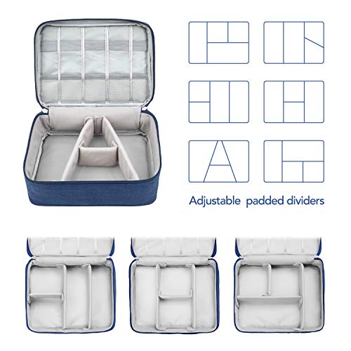 Electronic Organizer Large Travel Cable Organizer Bag Electronic Accessories Storage Case for Hard Drives, Cables, Phone, USB, SD Card, Gifts for Him/Her