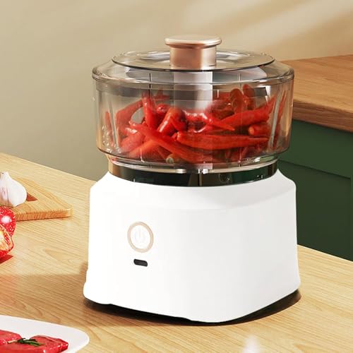 MFEQCGSB Mini procesador de Alimentos portátiles, helicóptero de Vegetales inalámbricos con Carga USB, ajo y Chopper de Hierbas de 350 ml, puré de Alimentos Compacto para el hogar y la Cocina, fácil