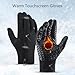 Thermo Gloves, Thermal Touch Screen Windproof Gloves, All-Day Warmth, Windproof Waterproof, Lock in the Warmth (Pink, L)