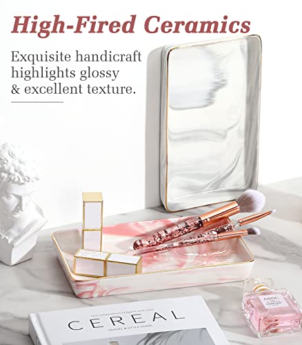 Emibele Vassoio in Ceramica, Dim 21,5 x 13,3 x 2,5...