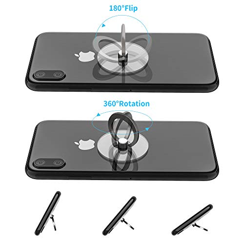 Cell Phone Ring Holder, Transparent Phone Ring Holder 360°Rotation Finger Ring Stand Phone Ring Grip Compatible With Almost All Phones/Phone Cases (Round) #TOP2