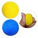 BESSTUUP PU Golf Training Soft Foam Balls - Yellow and Blue, Lightweight Practice Balls for Approach and Full Shots