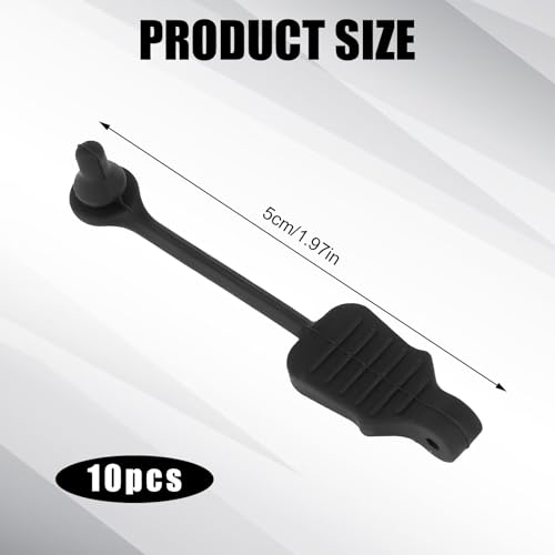 lasuroa 10stk RC Gummi-Aufreißlaschen für RC Karosserie Clips, Kompatibel mit 1/12 1/10 1/8 1/5 Maßstab Fernbedienung Karosserie Clip Zubehör Schwarze Gummi Ziehlaschen für 1,2mm 1,4mm 1,5mm Stange