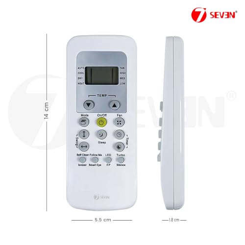 Image of 7SEVEN Compatible for Carrier Ac Remote Control RG56 /BGEF Model 148A Suitable for 1 1.5 2 Ton Spilt and Window Air Conditioner - Match Keys Exactly with Existing Remote Controller