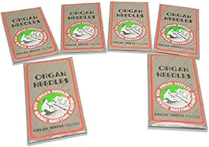 Bequilter 70pcs(10PCS Each Size) Organ Flat Shank Home Sewing Machine Needles 15X1 HAX1 130/705H Size 8,11,12,14,16,18,21for Brother Singer