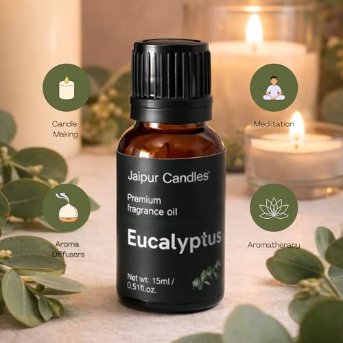 Image of Fragrance Oil | 15 ml | Aroma Oil for Home Fragrance | Best for Aromatherapy | Use in Diffusers, Candles, Air Fresheners (15ML, Eucalyptus)