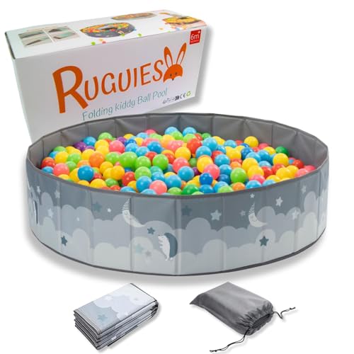 RUGUIES- Piscine à Balles pour Bébé et Enfant jusqu'à 3 Ans-Parc à Balles pour Les Petits-Pliable pour Garçons-pour Un Usage Intérieur et Extérieur- (Boules Non...