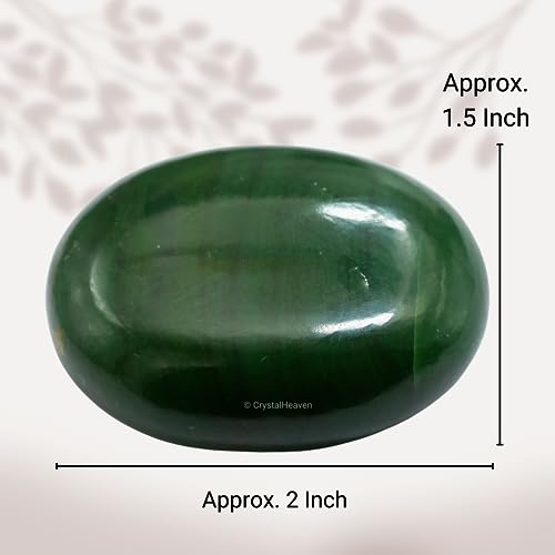 Image of Certified Dark Green Aventurine Crystal Palm Pebbles Stones for Anxiety Stress Relief Massage - AAA Grade Original Healing Gemstone Agate Palm Stone for Yoga Meditation Spiritual Reiki Feng Shui