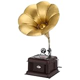 Et fiable : fabriqué avec des matériaux de qualité, cet ornement de phonographe est conçu pour durer, conservant sa beauté et sa fonctionnalité au fil du temps. lecteur CD pour chaîne hi-fi domestique, tourne-disque vintage