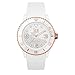 Ice-Watch - Ice Crystal White Rose-Gold - Montre Blanche pour Femme avec Bracelet en Silicone - 017248 (Medium)