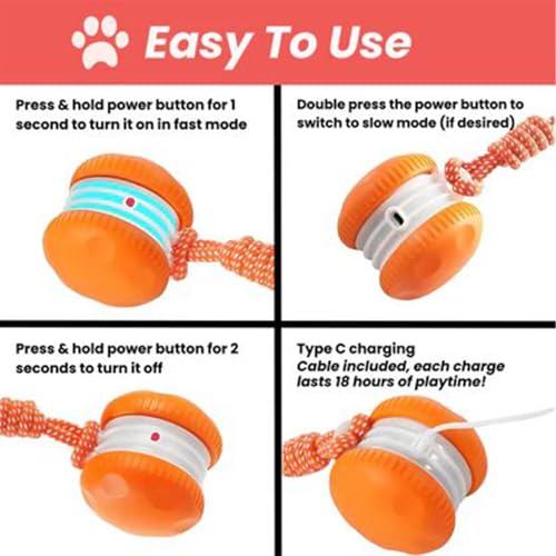 Jouet interactif pour chat avec jeu intelligent à balle active - 5