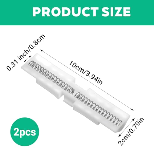 2 Pcs Bifold Door Springs Folding Closet Door Spring Pin for Doors Abs Rail White Hardware Top Mount Protect Doors Track Springs for Sliding Closet Bi Fold Sliding Guides miniatura 2