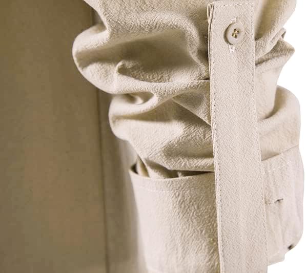 Men's Long Sleeve Shirts Retro Style Lace up for Medieval,Viking,Hippie Halloween Cosplay Pirate Renaissance Costume - Image 4