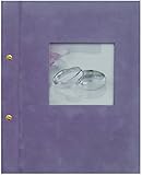 Stammbuch LAVENDA, lila, Velours, Bildeinschub für Hochzeitsbild, Format A5+ (605018)