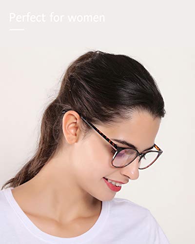 ANRRI Blue Light Blocking Glasses Lightweight Frame Blue Light Filter Lens Tortoise - Thumbnail 5