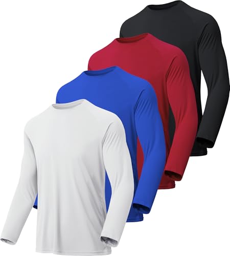 Image of MLYENX 7 Pack Long Sleeve Shirts for Men Sun Protection Quick Dry