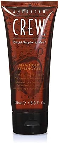 Men's Hair Gel by American Crew, Firm Hold, Non-Flaking Styling Gel, 3.3 Fl Oz