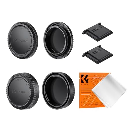 K&F Concept X Mount Body Cap Cover & Rear Lens Cap & Hot Shoe Cover Kit for Fuji Fujifilm X Mount X-Pro2 X-Pro3 X-T2 X-T3 XT4 XT5 X-E4 X-T30 X-E2 X-E2s X-E3 X-E4 X-A10 X-A7 X-A5