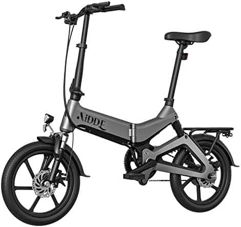 AiDDE 電動アシスト 折りたたみ アシスト5段階 1回充電走行距離80km AiDDE 電動自転車 電動アシスト自転車 折りたたみ式 5段アシスト付 80㎞