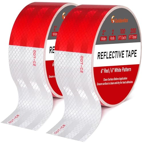 Golden Fox DOT-C2 Reflective Tape, 2 Inch x 200 Feet,