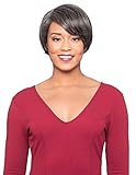 Alicia Beauty Foxy Silver Collections Short Straight Style Wigs, 100% Human Hair Beautifully Natural J Part Lace Wig, Bring Gorgeous Grey - HH MURIEL (F1B30)