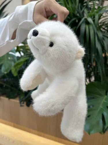 Peluche ours polaire blanc ultra douce et réconfortante de 45cm