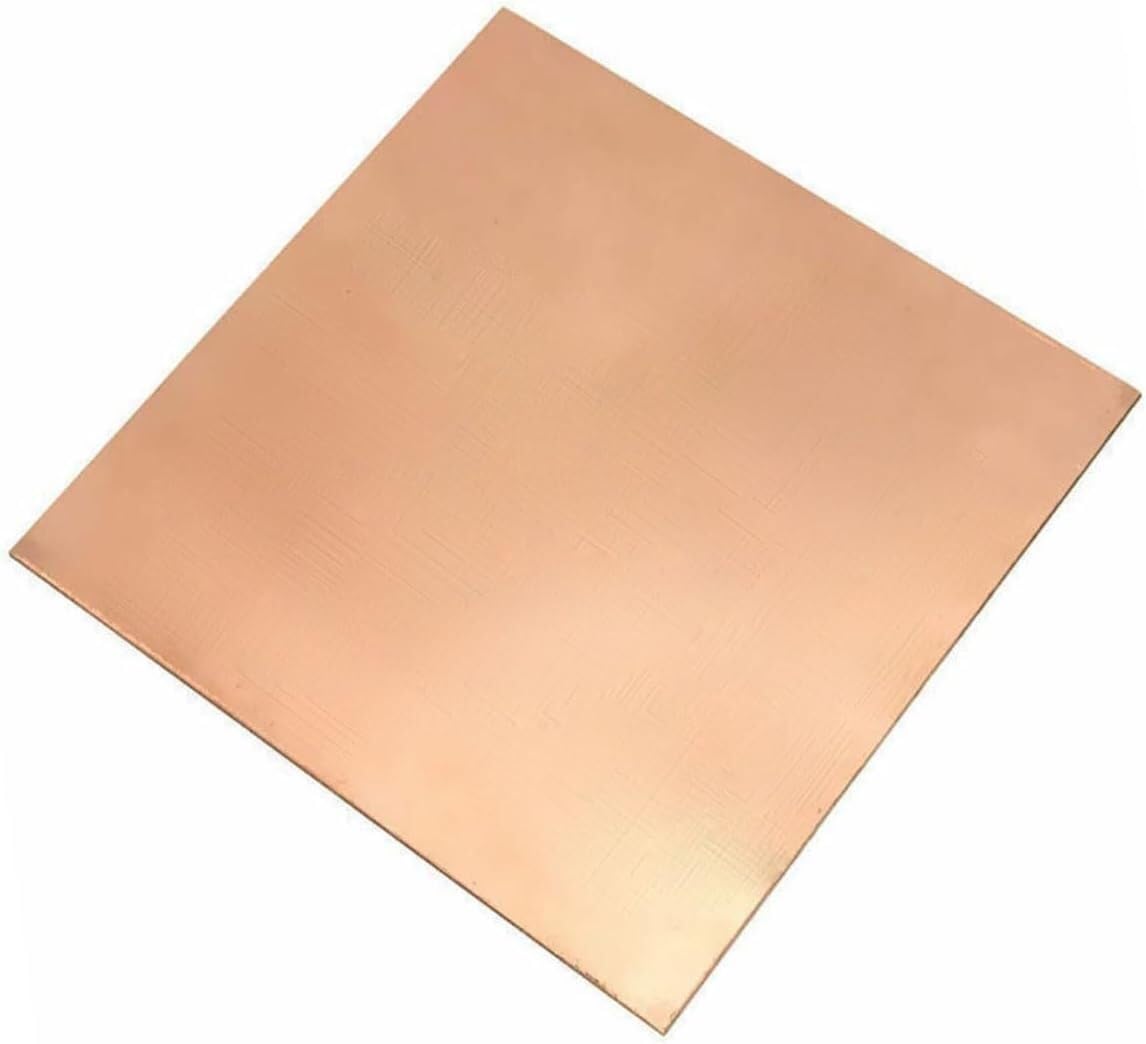 1 szt. T2 Czysta blacha miedziana, blacha mosiężna o grubości 5 mm, do rękodzieła, modelowania(200x200mm)