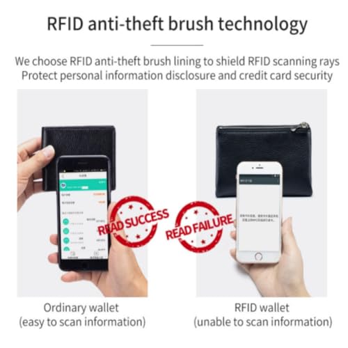 Joyfullygo Wallet, Joyfullygo Unisex Pebble Leather Wallet, Coin Purse with Credit Card Holder, Coin Holder & Cash Slots (I)4