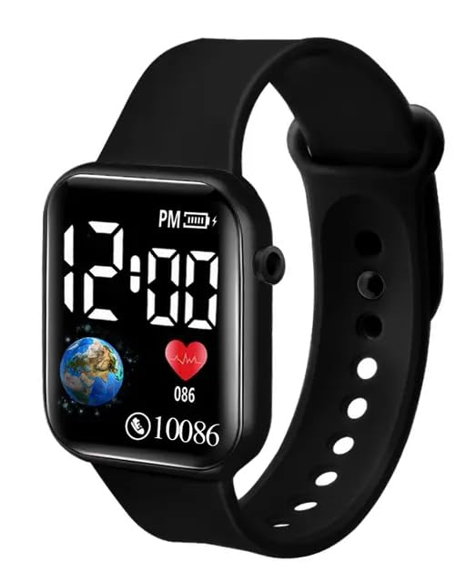 FRIEDRICH Plastic Children Kids Boys Girls Digital 4-12 Years Led Watch Boys Girls Best Gift Baby Boys Baby Girl Digital Watch For Kids (Black) (Black) (B0CVBH6WJZ) Amazon Price History, Amazon Price Tracker