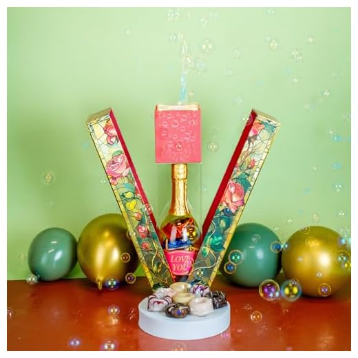 Rose Bubble Surprise Gift Box with Mini Donuts