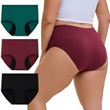 INNERSY Periodenslip Starke Tage Übergröße,XL,Schwarz/Dunkelgrün/Dunkelrot