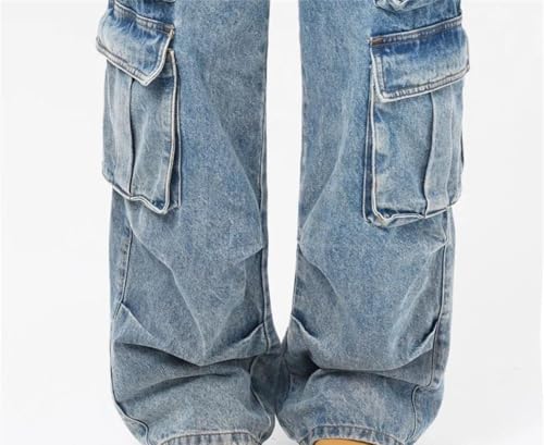 Men Baggy Jeans Wide Leg Denim Pants Oversize Korean Style Streetwear Loose Fit Cargo Trousers3