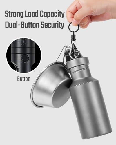 Image of KeyUnity Titanium Magnetic Quick Release Keychain, One-Hand Detachable Connector for Car Keys, USB Drives and EDC, Black, KA62 Compact-1 Pack