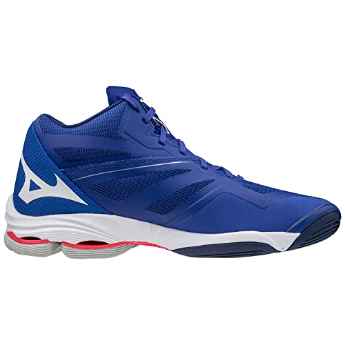 Mizuno Wave Lightning Z6 Mid Unisex, Zapatillas de Voleibol Adulto, Reflex Blue C White Divapink, 38 EU