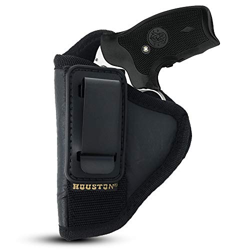 IWB Tuckable Gun Holster for Men Concealed Carry S&W, Charter Arms, Rossi 38, Taurus, BG, LCR and Any 38 J Frames - Gun Holster for Women/Men - Concealed Holsters by Houston (Left)