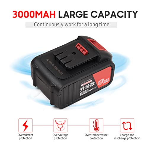 Lianai Chave de impacto sem escova sem fio de 21 V com mandril de 1/2 pol. Torque de 320 N.m Kit de