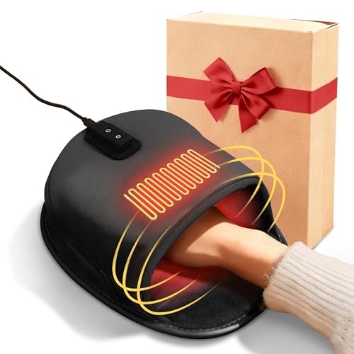 WISFISSH Heated Mouse Pad Hand Warmer, 3-Temperature & Timer, Hand